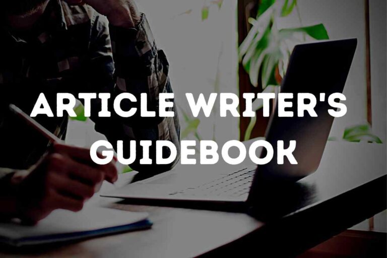 Writing Guide: Required Article Formatting